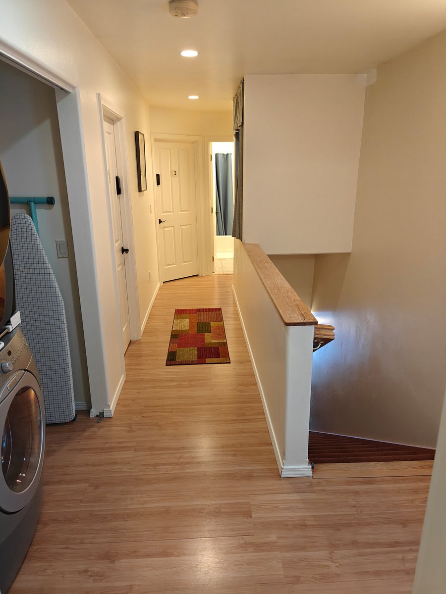 hallway to room 2 and 3 and bathroom