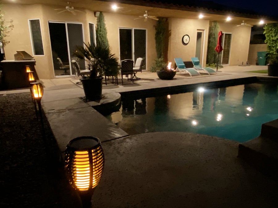 Private Pool & Spa with Evening Lighting