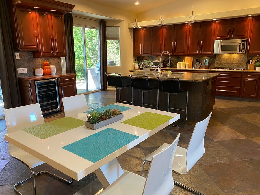Breakfast Table Adjacent to the Kitchen