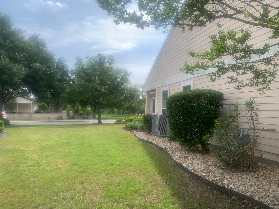 Expanded side yard along the home.