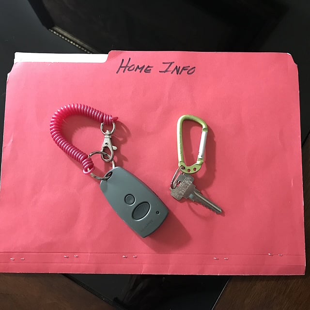 We leave you important information and phone numbers, along with the key to the laundry/garage door and garage door opener. The front door can always be accessed with your private code.