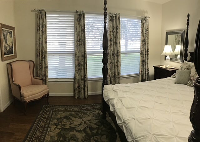 Well lite Master w/ light control draperies and drapes