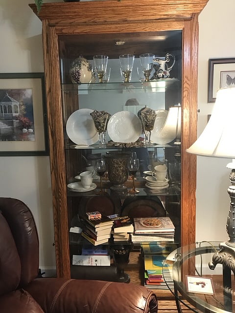 Living room display cabinet