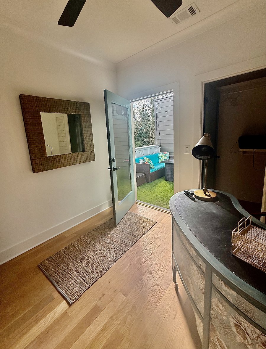 office leading to rooftop deck