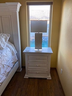 Nightstand in bedroom #1, there are 2