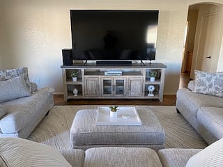 View from the couch in the living area