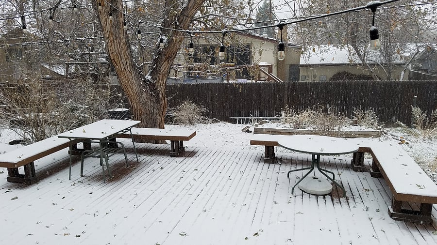 Back deck, accessed from the kitchen. view 1