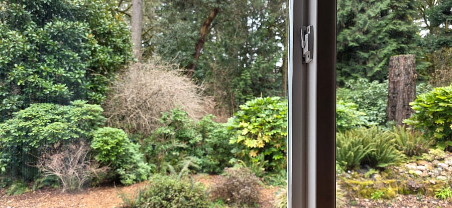 Looking out bedroom window