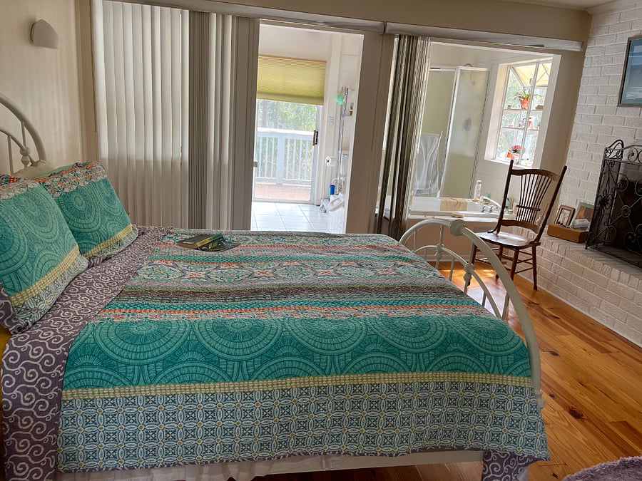 Master Bedroom with balcony adjacent to bathroom