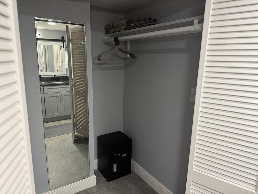 Master Walk in Closet with safe