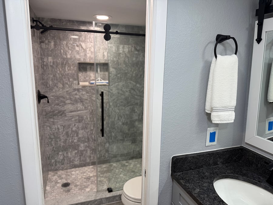 Master shower