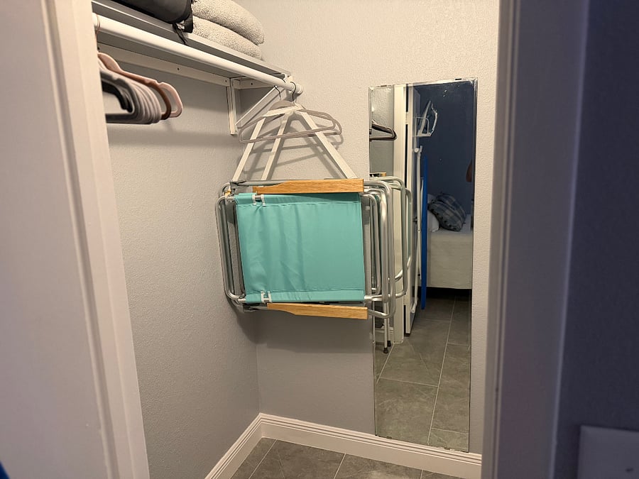 Walk in second bedroom closet
