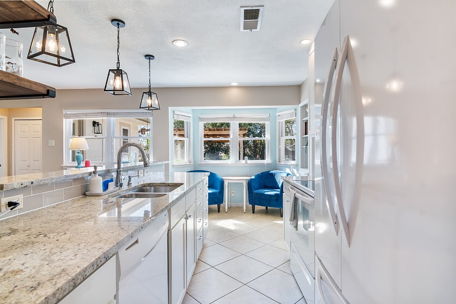 Kitchen with attached breakfast nook
