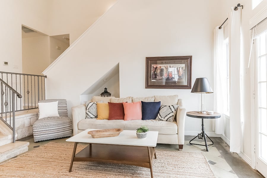 Relax and watch tv in the living room.