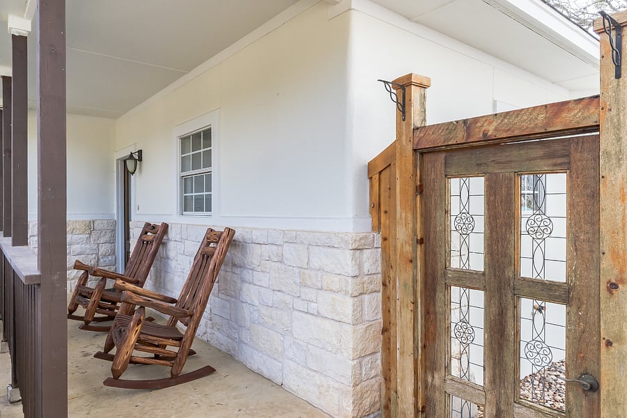 Front porch of the house