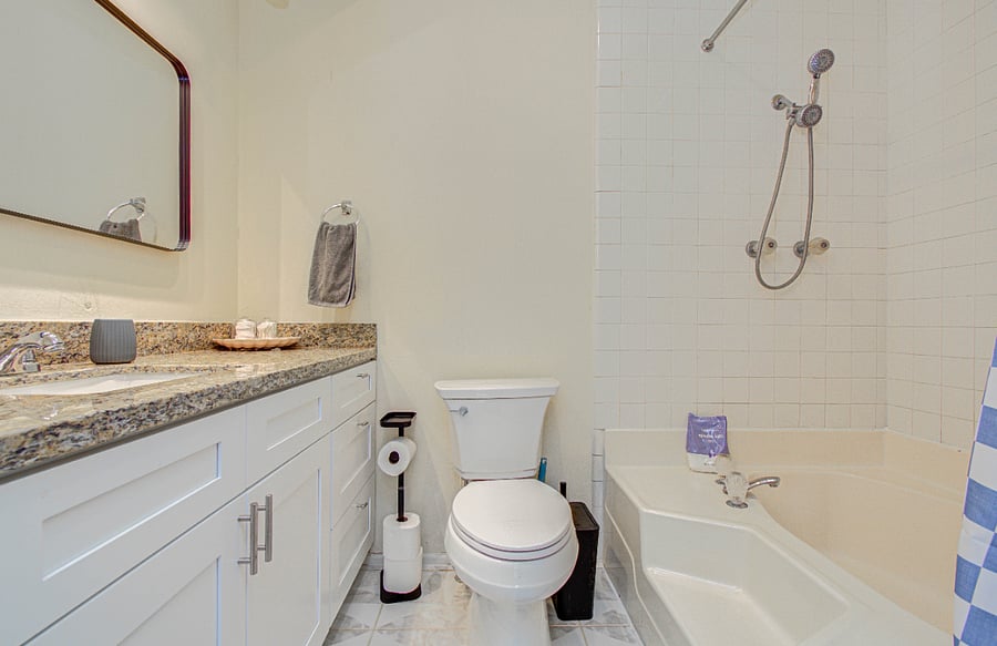 Ensuite bathroom with garden tub, perfect for relaxing soak after a busy day