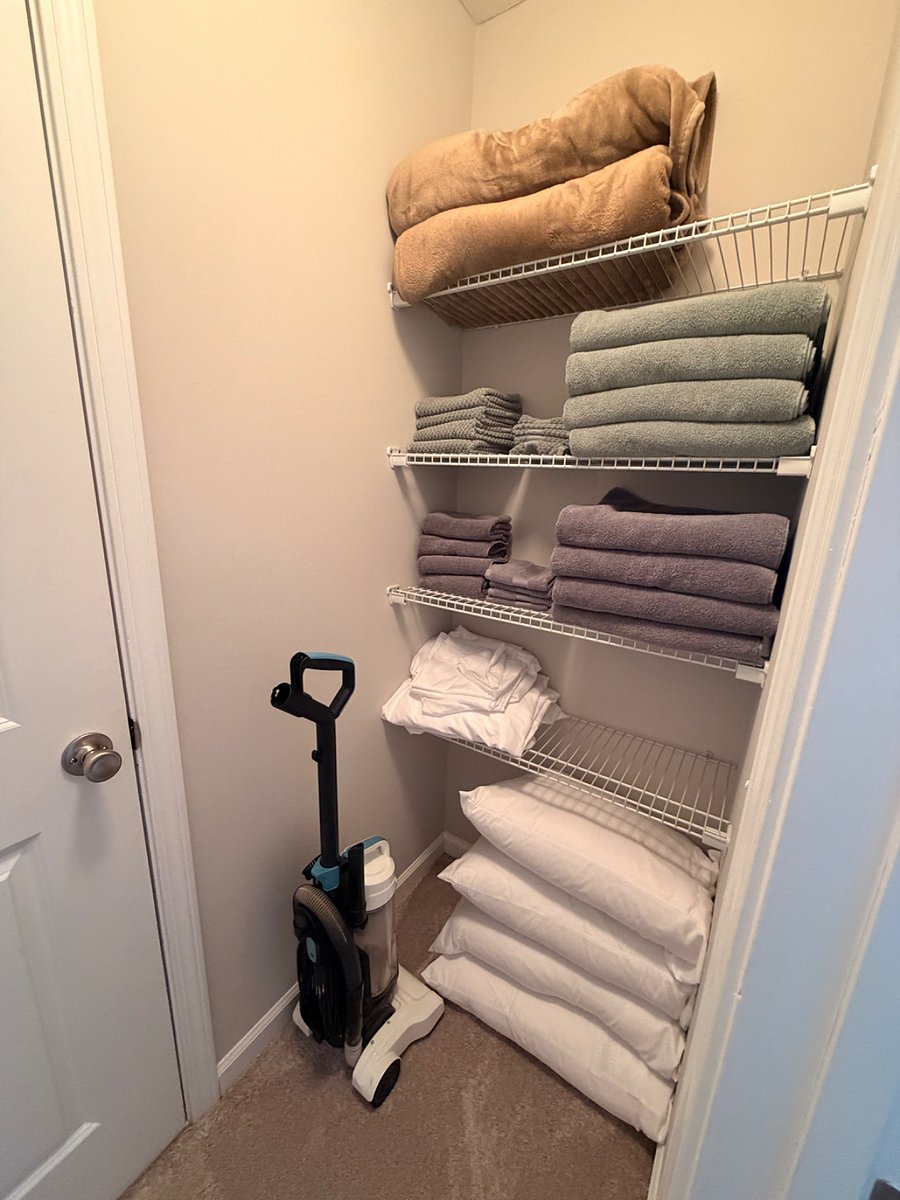 Upstairs hallway closet