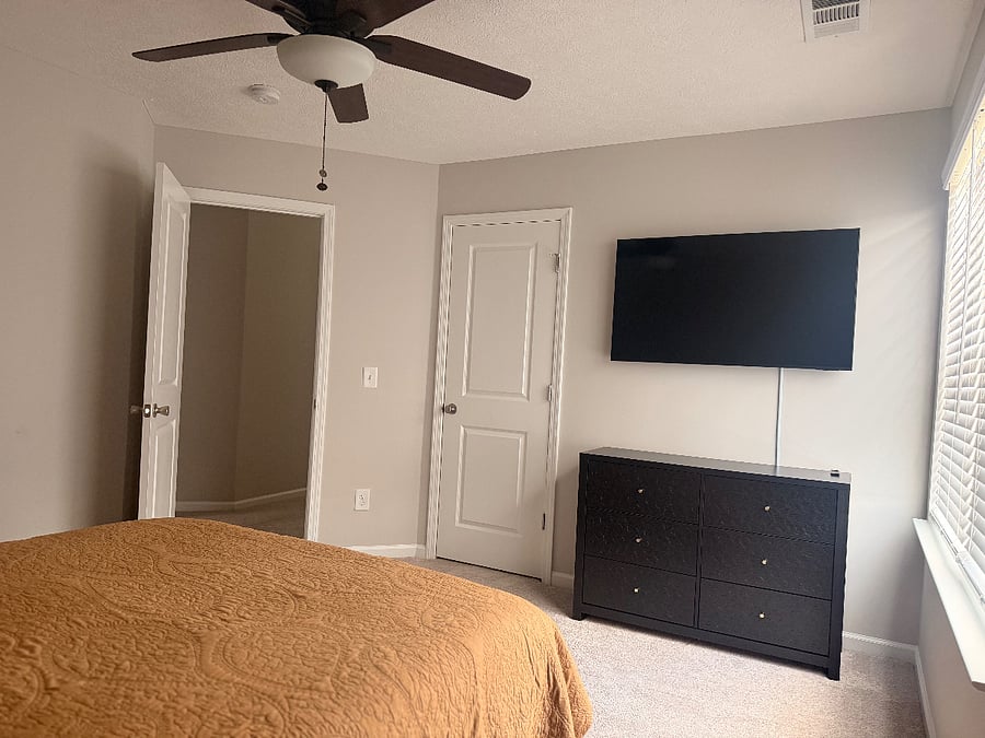 Upstairs second bedroom with 55" smart TV