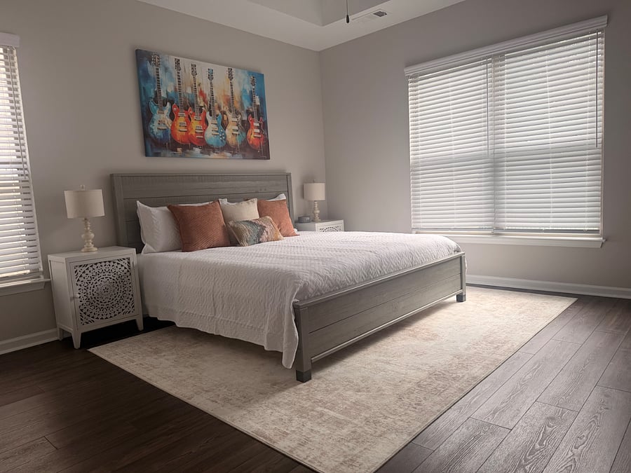 Master bedroom with king bed (first floor)