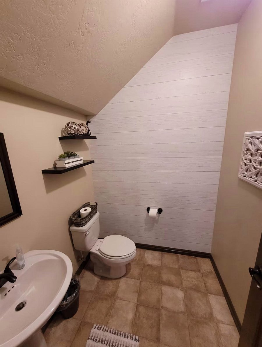 Convenient half bath for guests