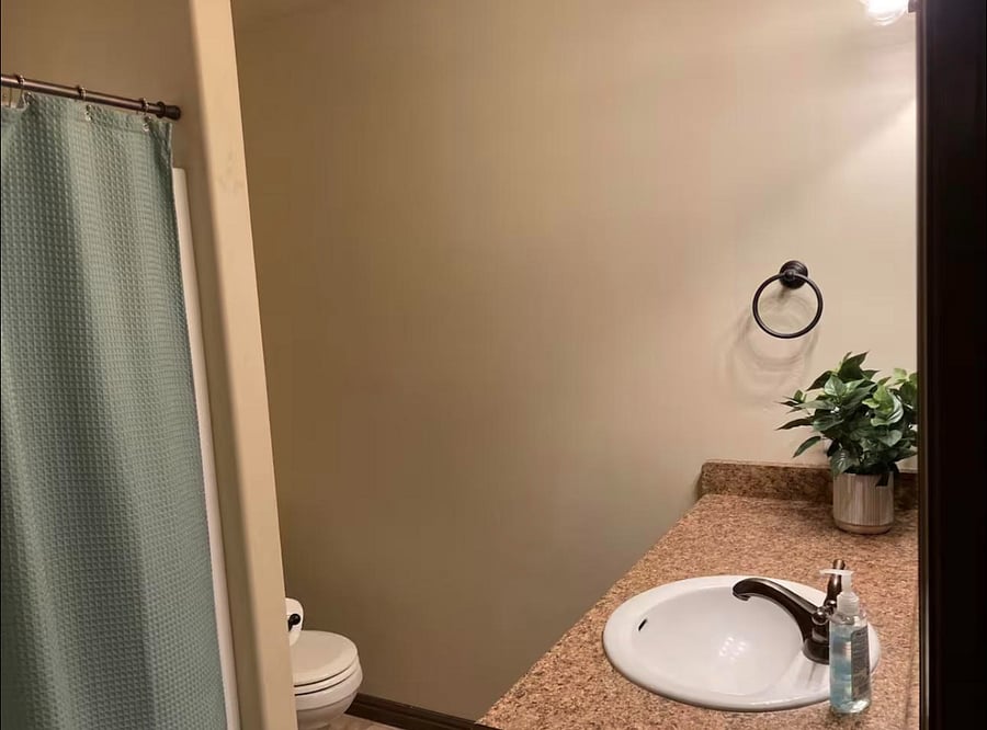 Bathroom vanity with granite counter