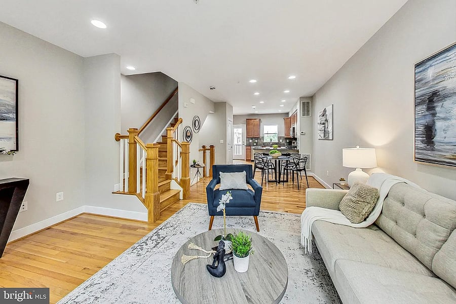 Main floor living/dining space