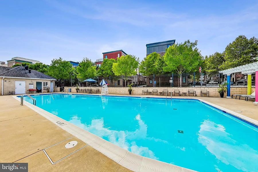 Community pool open in summer