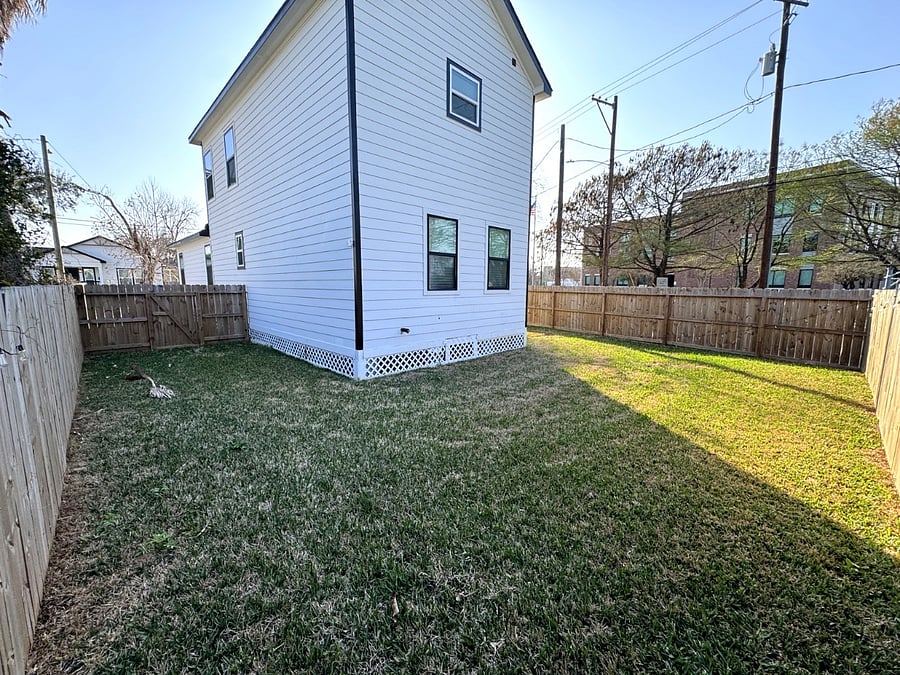 Spacious, enclosed backyard