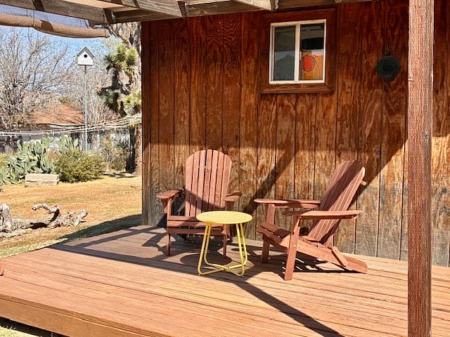 Back deck for nature viewing