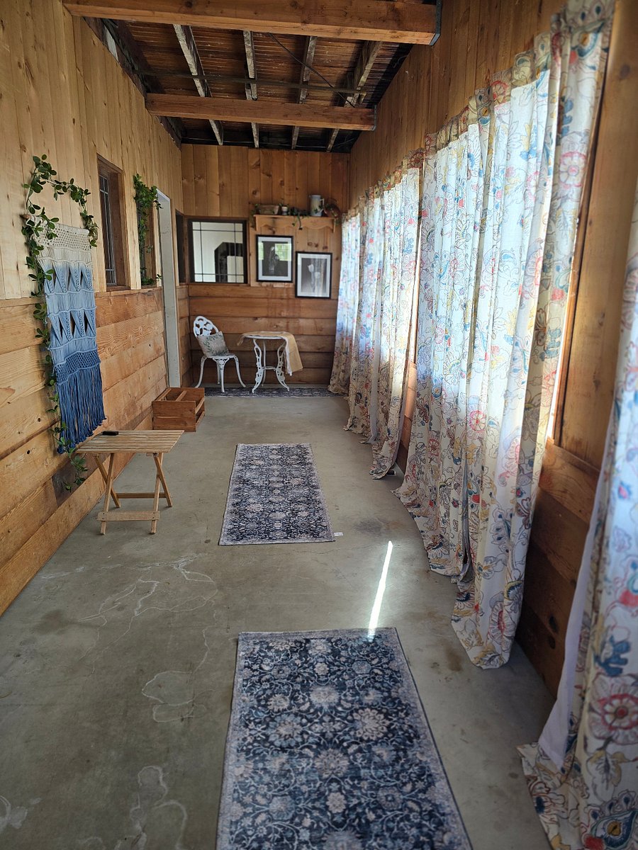 Private covered lanai with wall of windows and natural light leads to the front door to the apartment. 