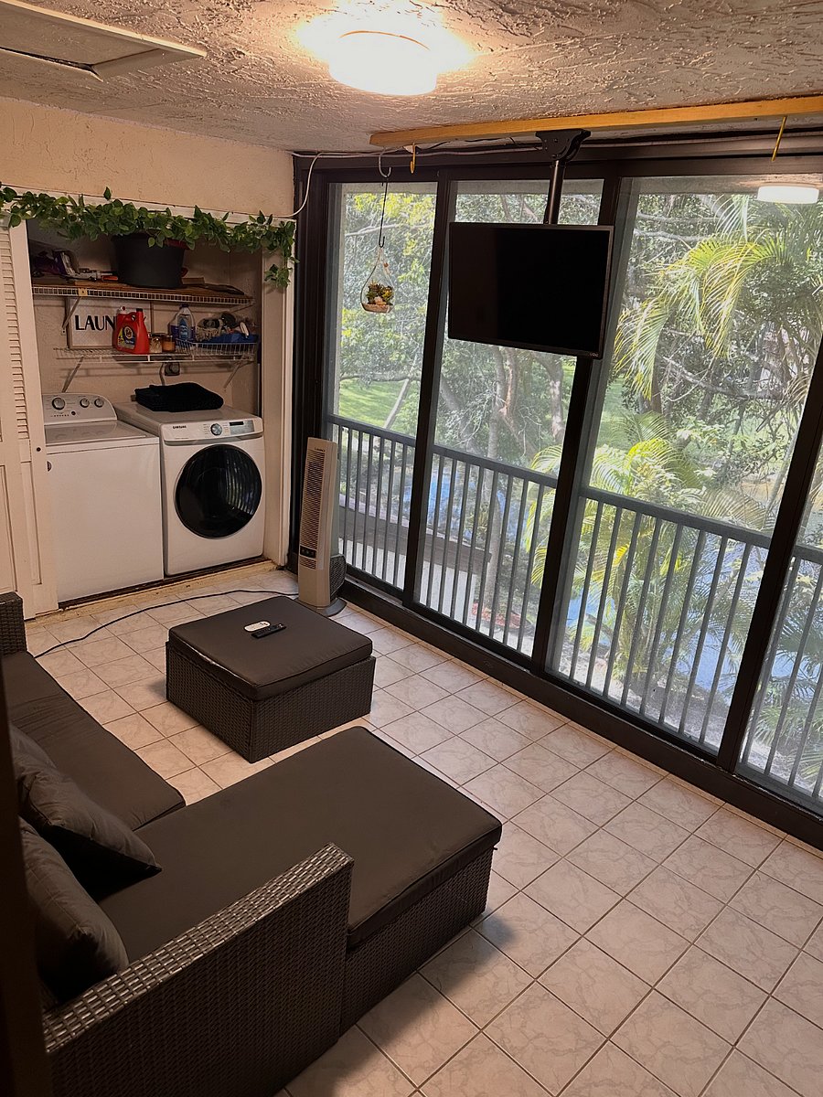 Patio with full access to washer & dryer