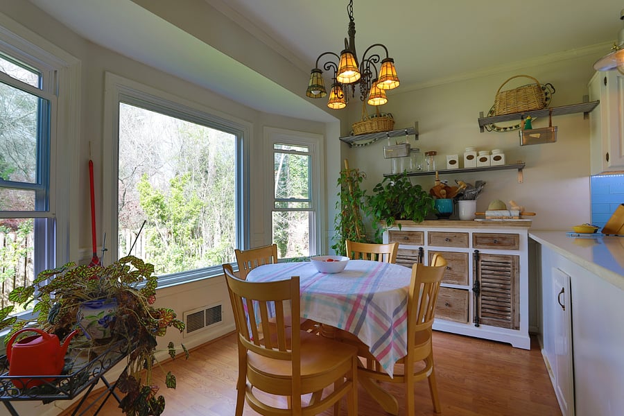 Shared breakfast area in the kitchen