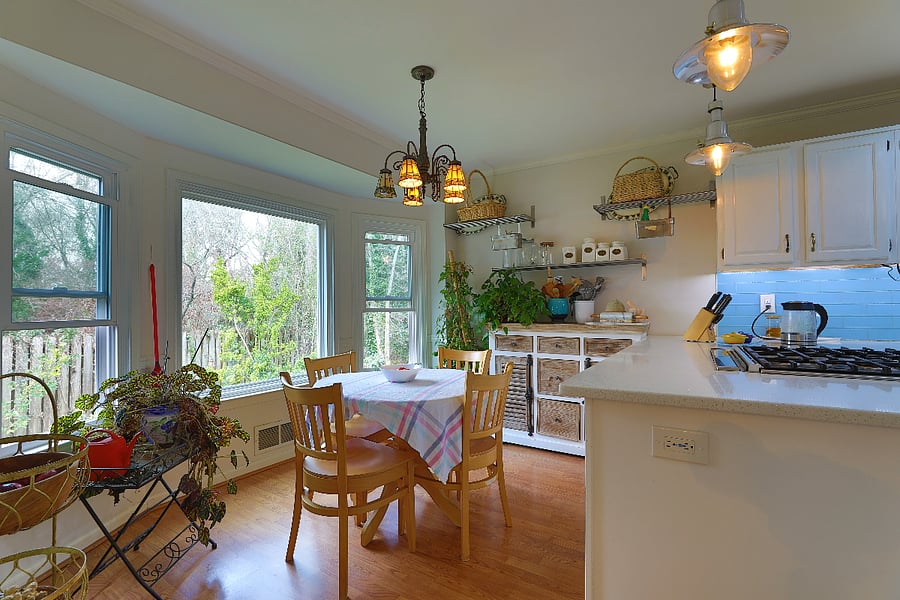 Shared breakfast area in the kitchen