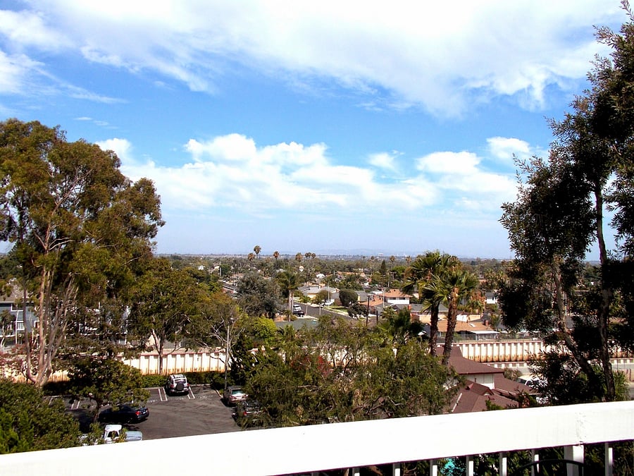 Condo has soaring views towards Newport Beach.