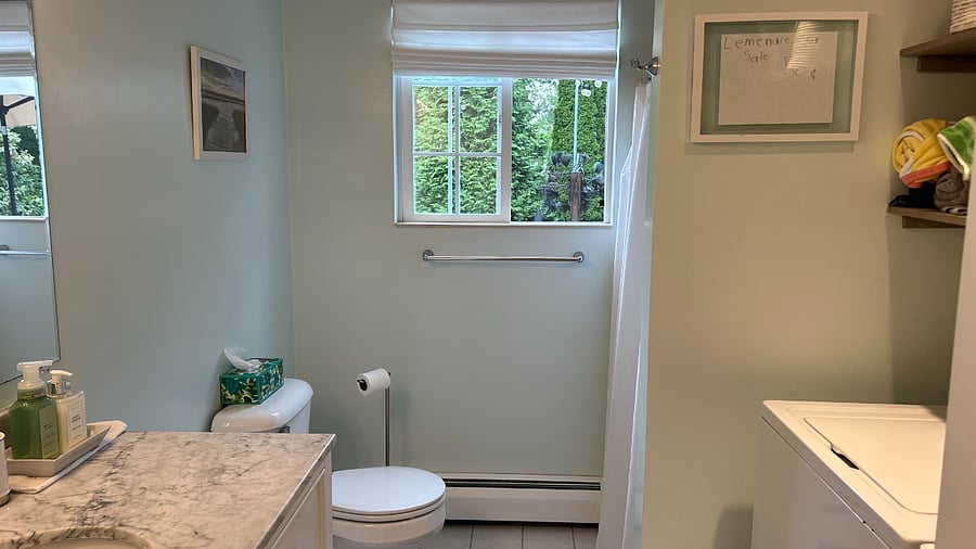 Full bathroom - first floor with washer dryer