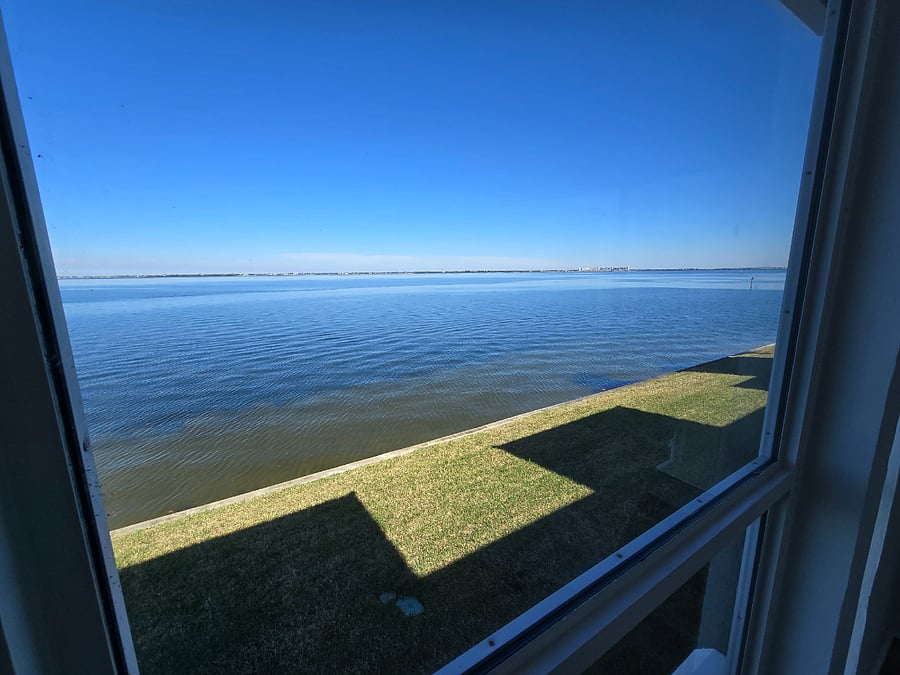 The Lanai is 11x20 facing the harbor. With amazing sunset views