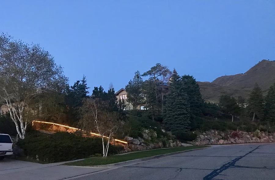 Front walkway at night