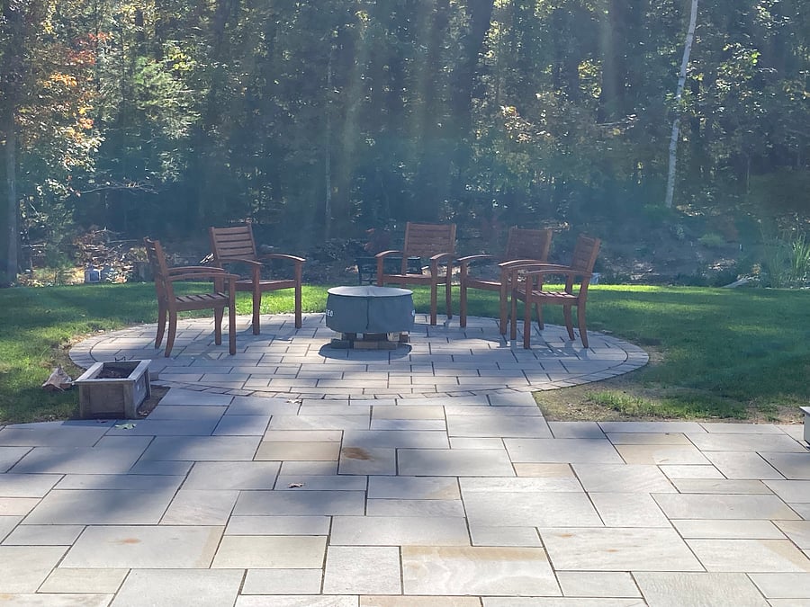 Firepit on patio
