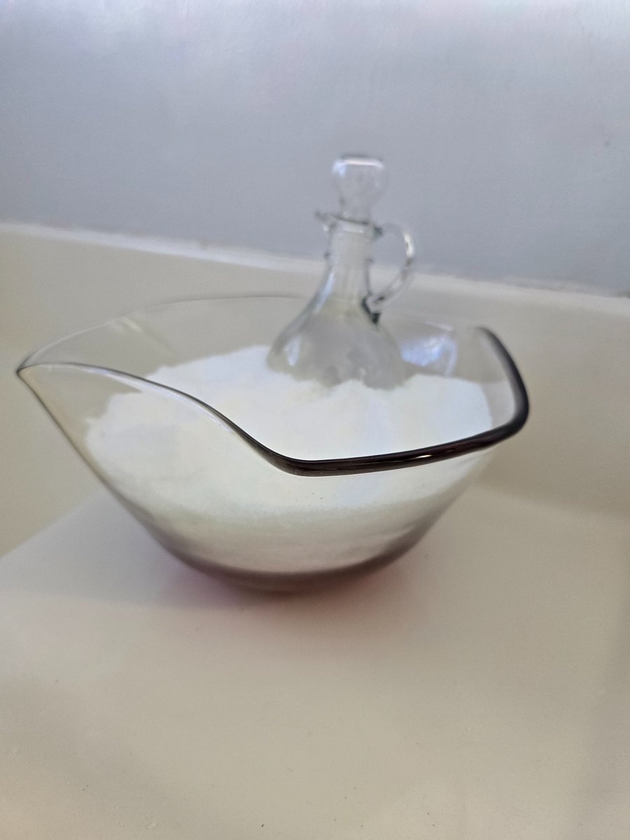 Epsom salt and bubble bath are provided.
