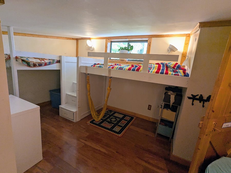 Upstairs bunkroom