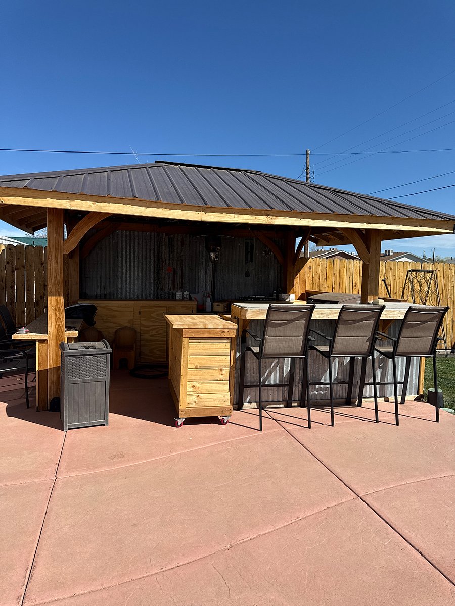 You may use the outdoor kitchen