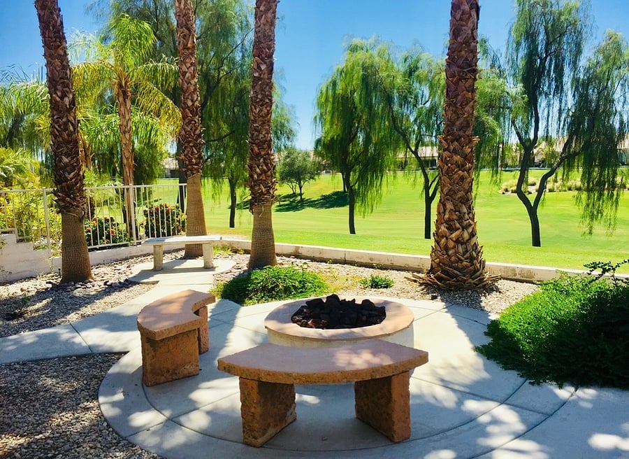 Theres plenty of seating in the back yard for sunning  and enjoying the views