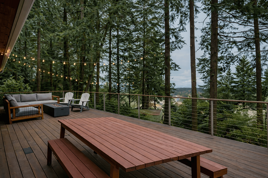 bbq grill with propone firepit and dining table for outdoor grilling