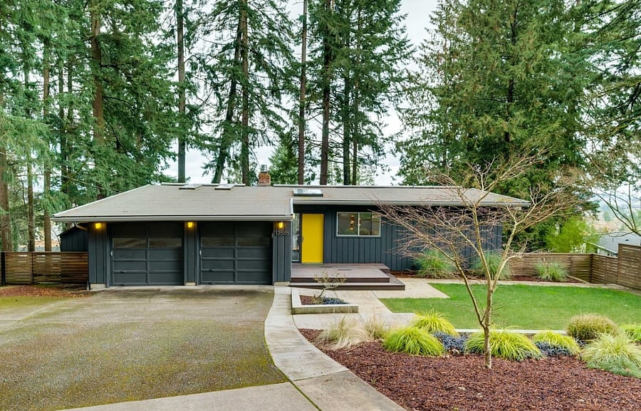 ring security, safe neighborhood, surrounded by tall evergreen trees