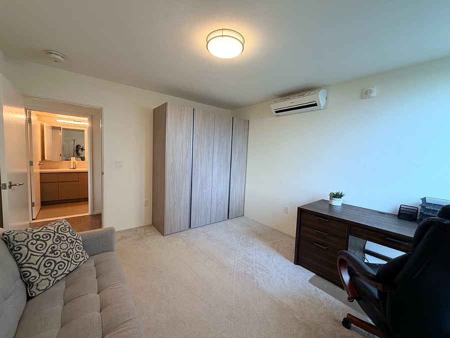 The 2nd bedroom is across from the guest bathroom