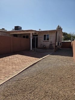 Private backyard area