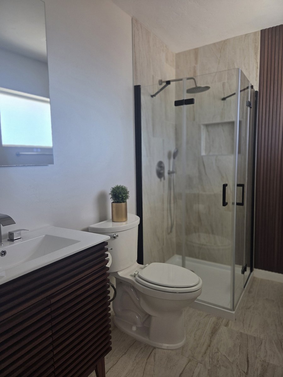 Freshly remodeled bathroom