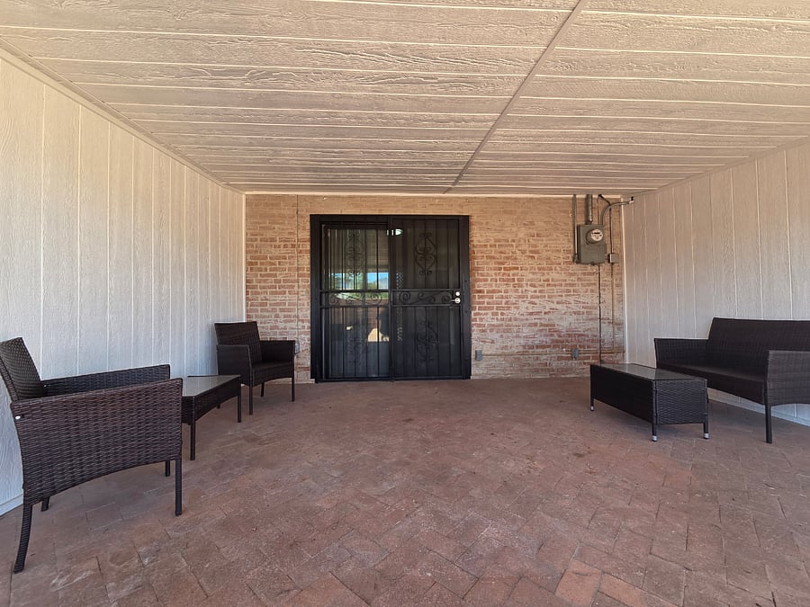 Enclosed Patio off Blue Bedroom