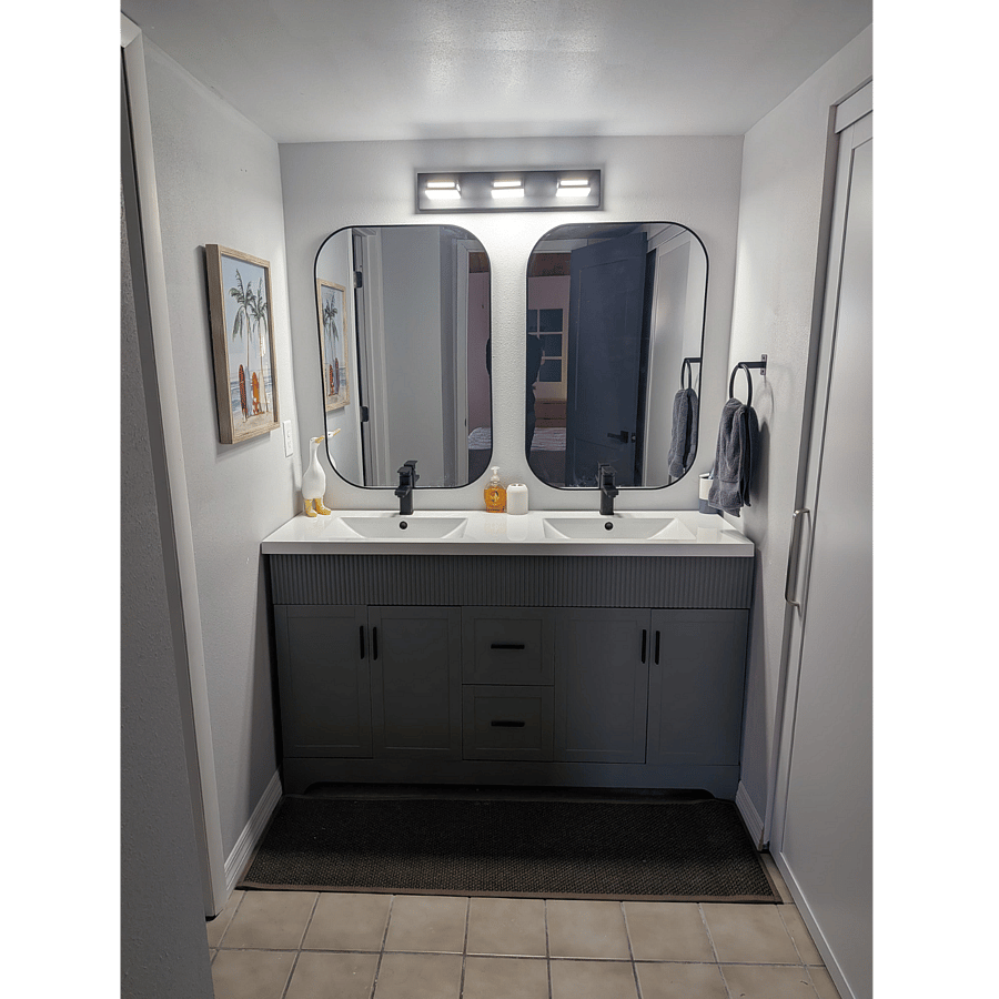 Master bathroom - shower & toilet through a second door to the left.