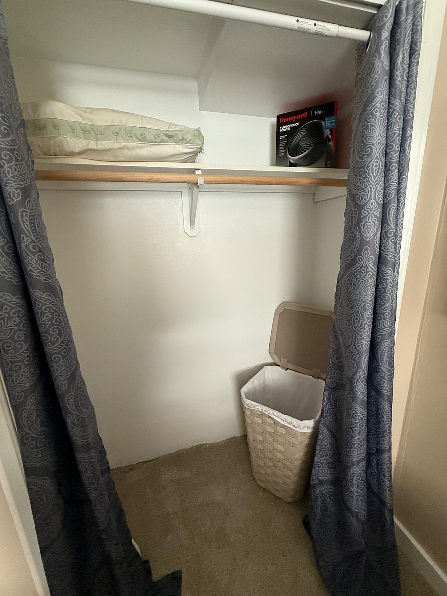 Roomy closet with lots of storage